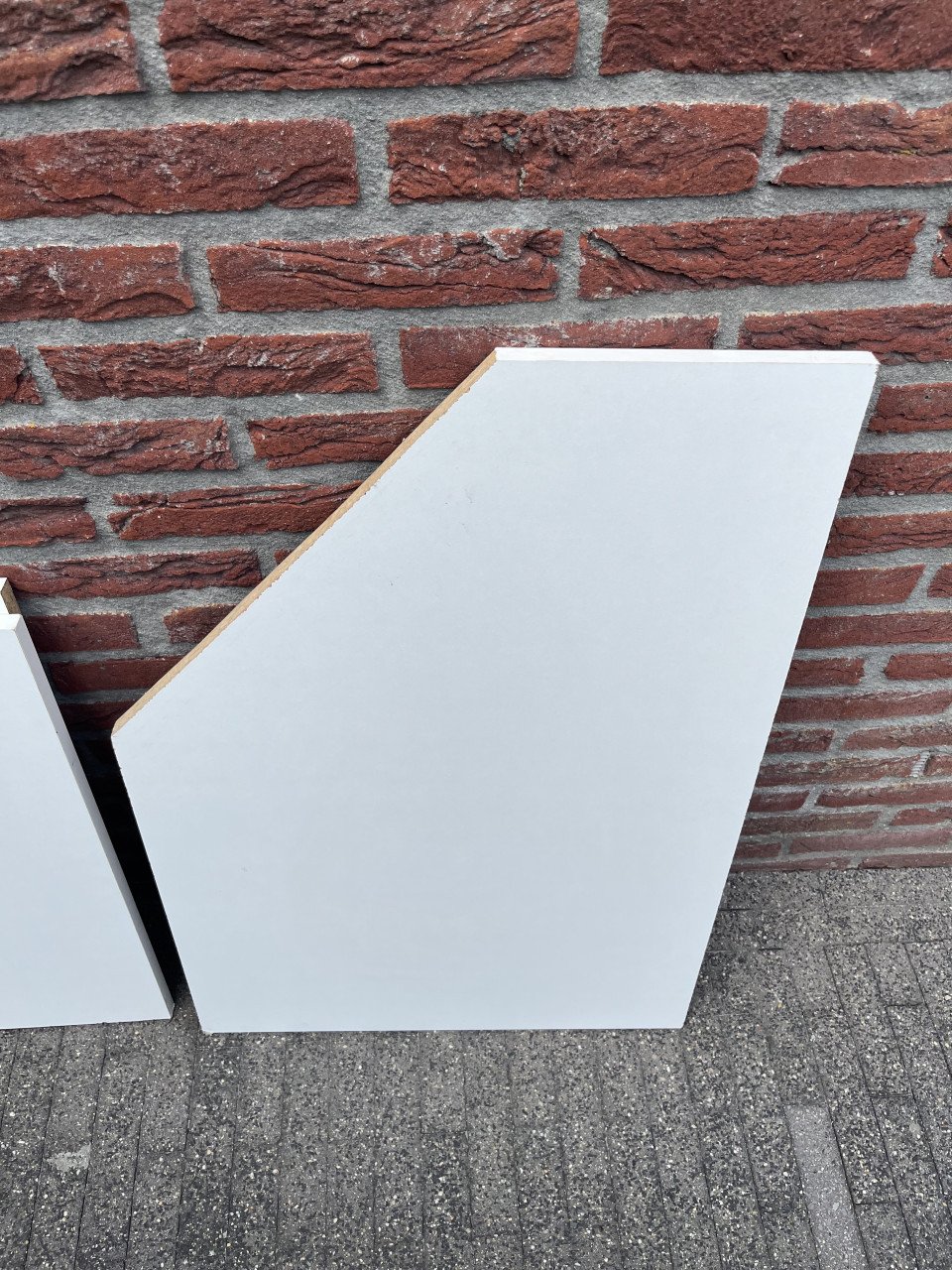 Houten planken, wit