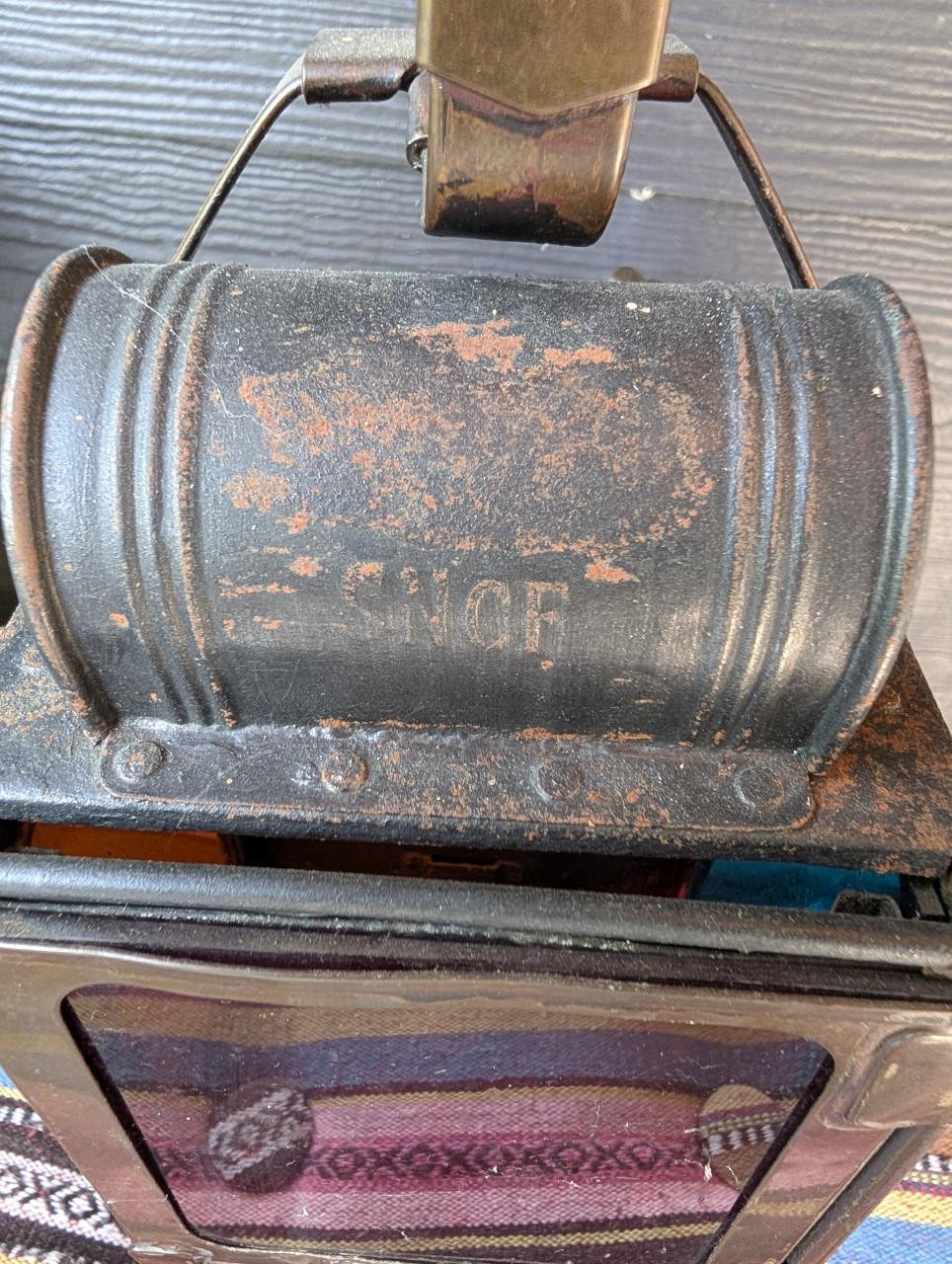 Koperen lamp SNCF
