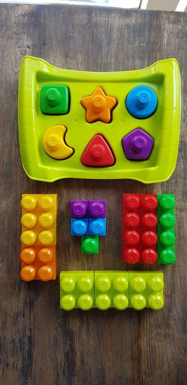 🎈Mega Bloks Blokkenwagen en Vormstoof in 1