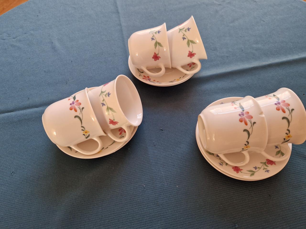 6x kop en schotel, schattig