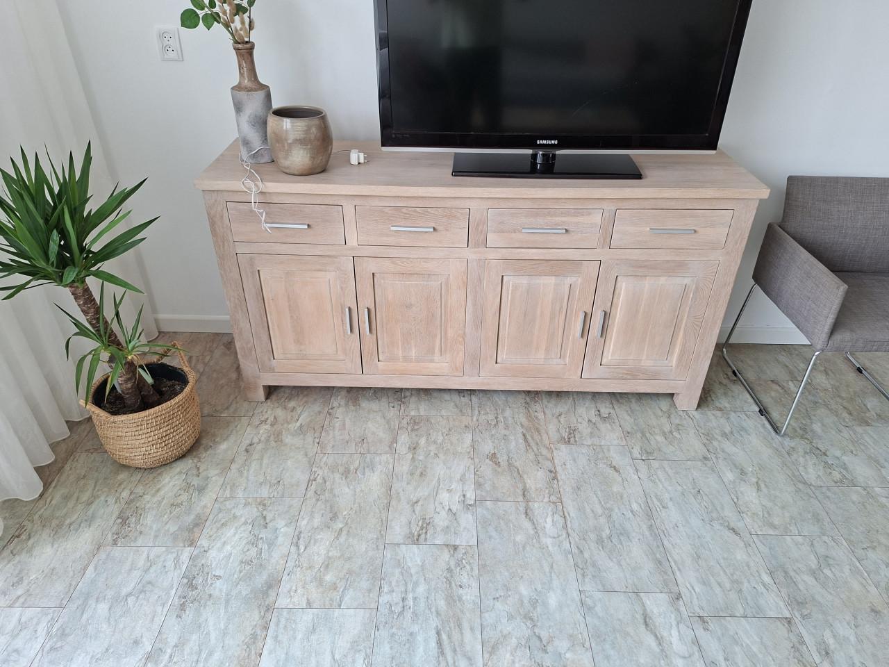 Massief eiken met een white wash set