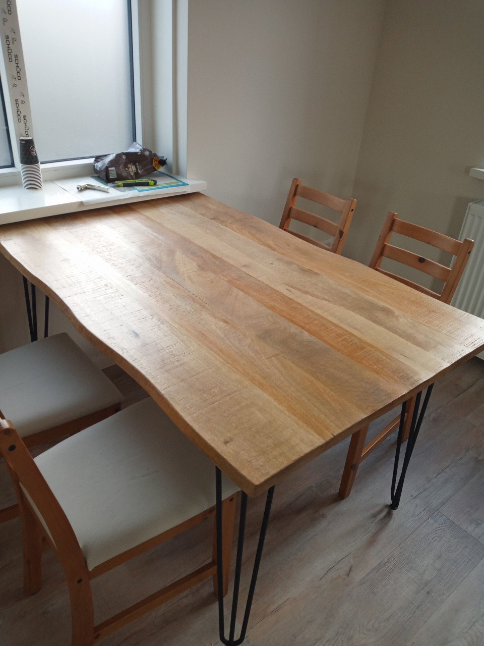 Rustiek eiken tafel 140 x 80