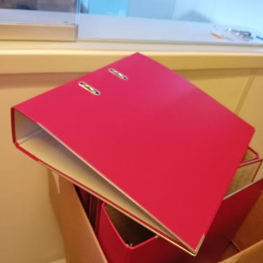 40 rode ordners gratis afhalen