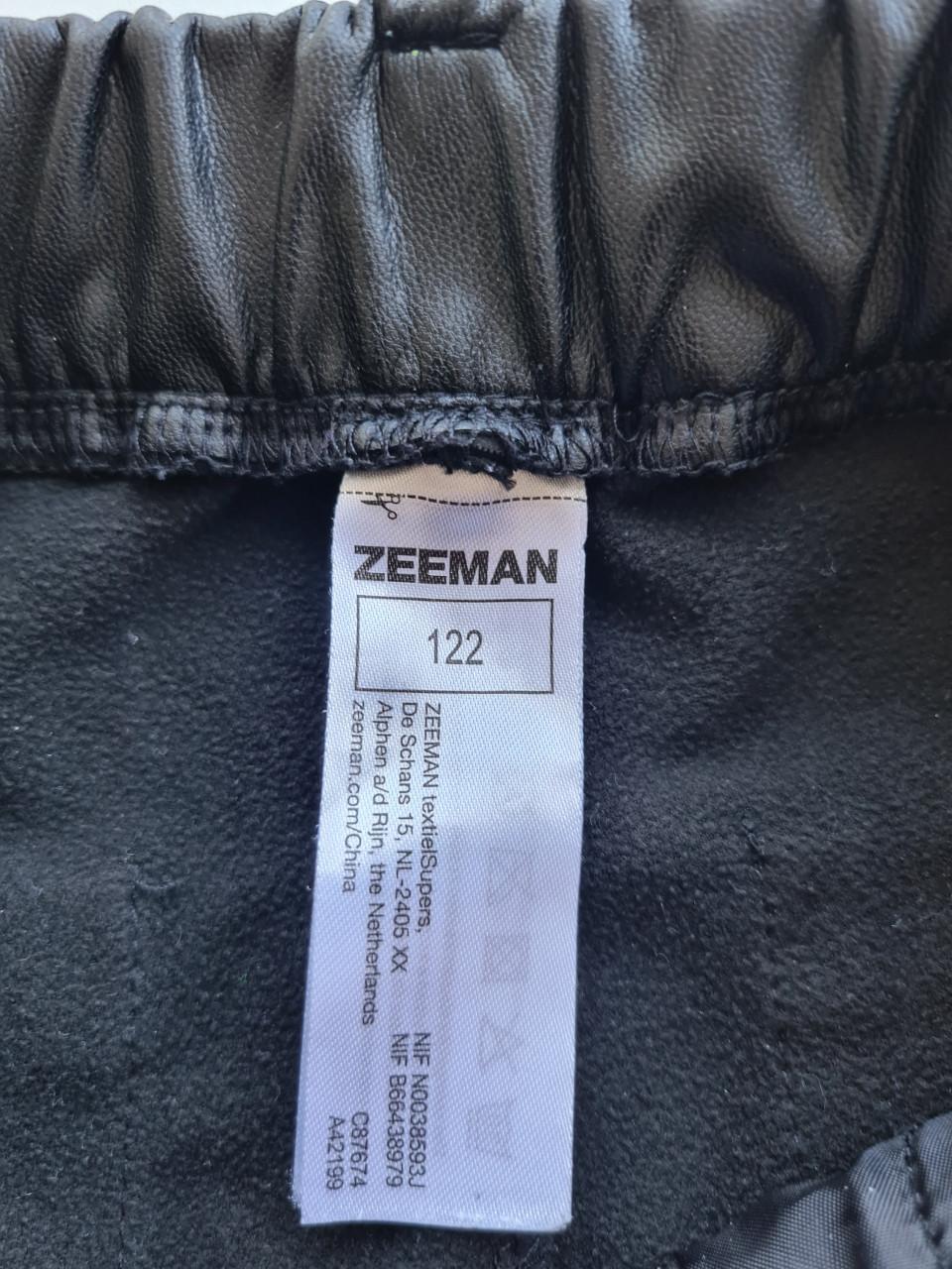 Zwarte PU  Leren Broek van Zeeman Maat 122