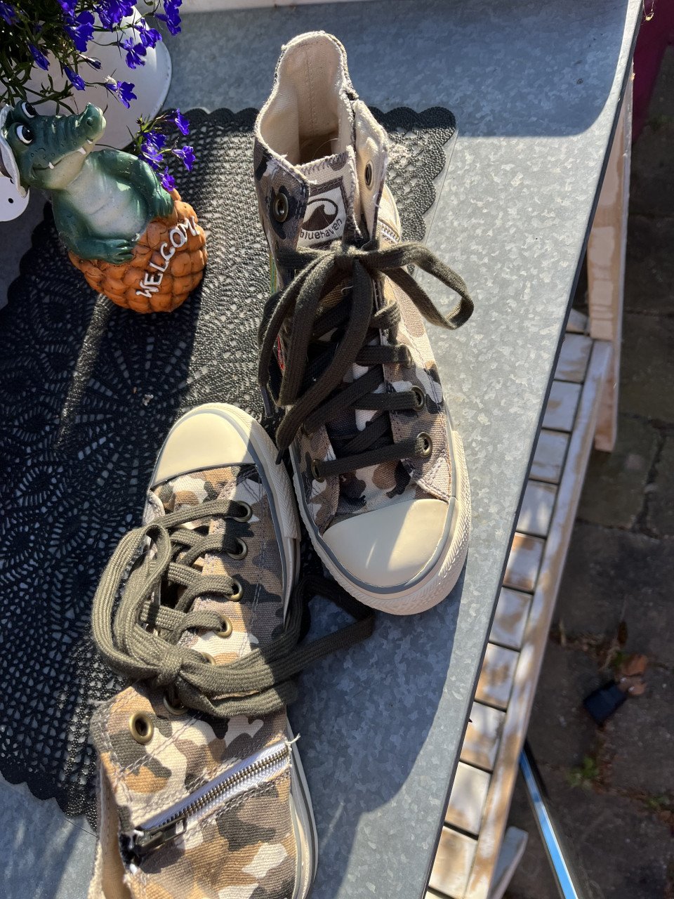 Camouflage tint schoenen