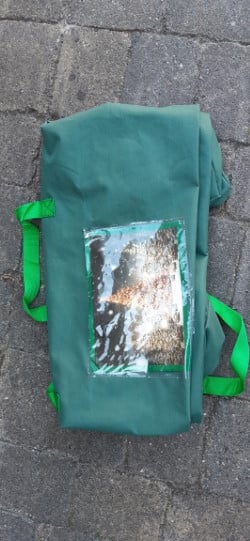 Kerstboomtas, groen dubbele rits, opvouwbaar