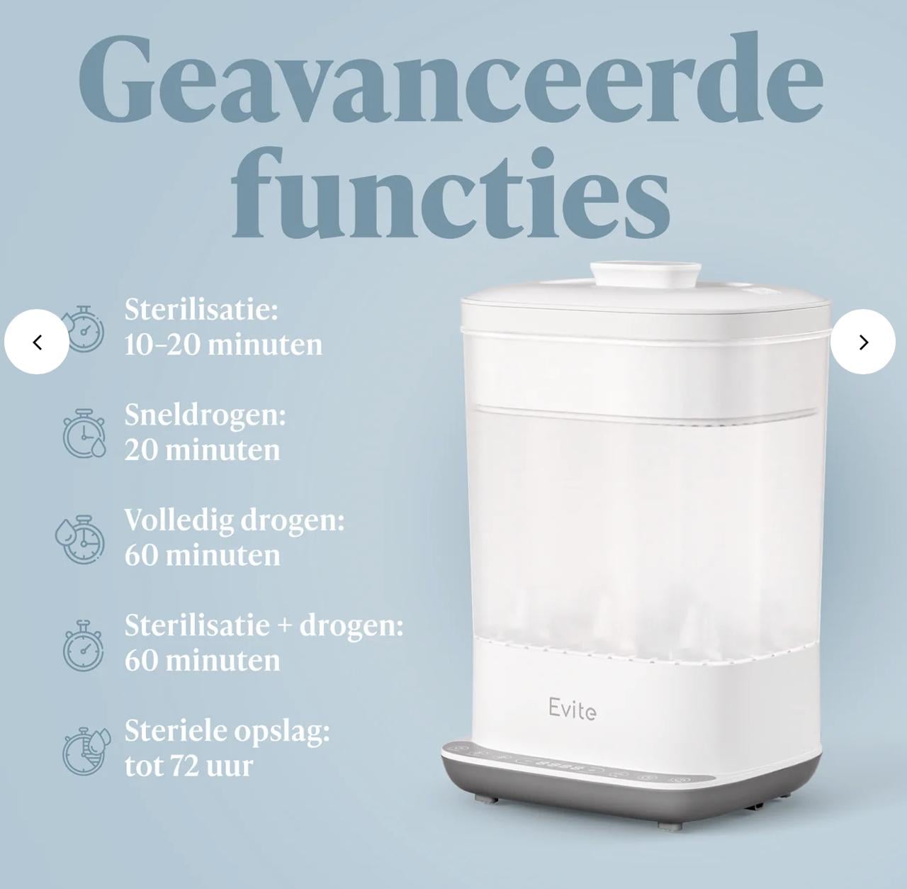 Evite 5-in-1 Flessen Sterilisator en Droger