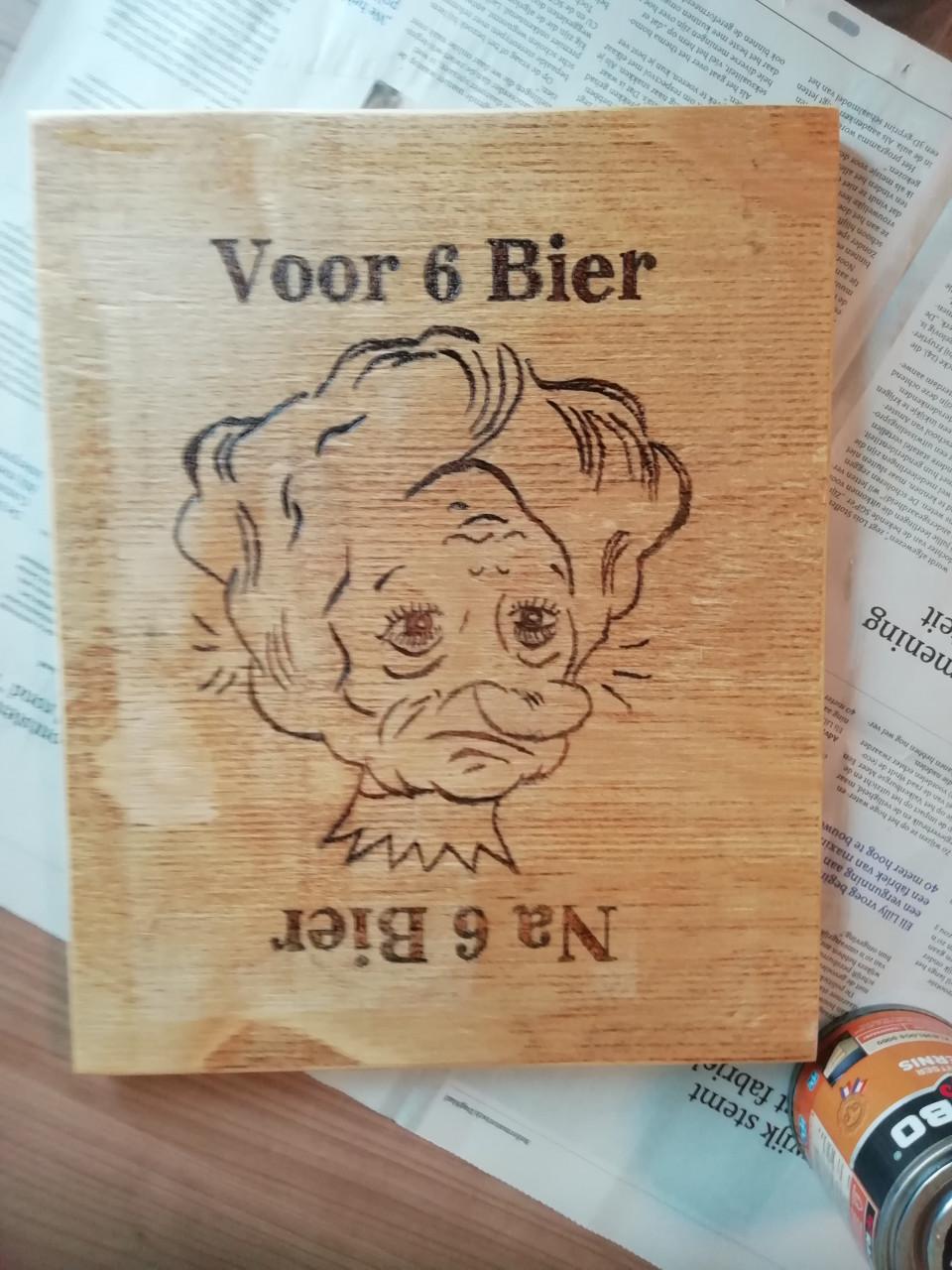 Voor en na 6 bier