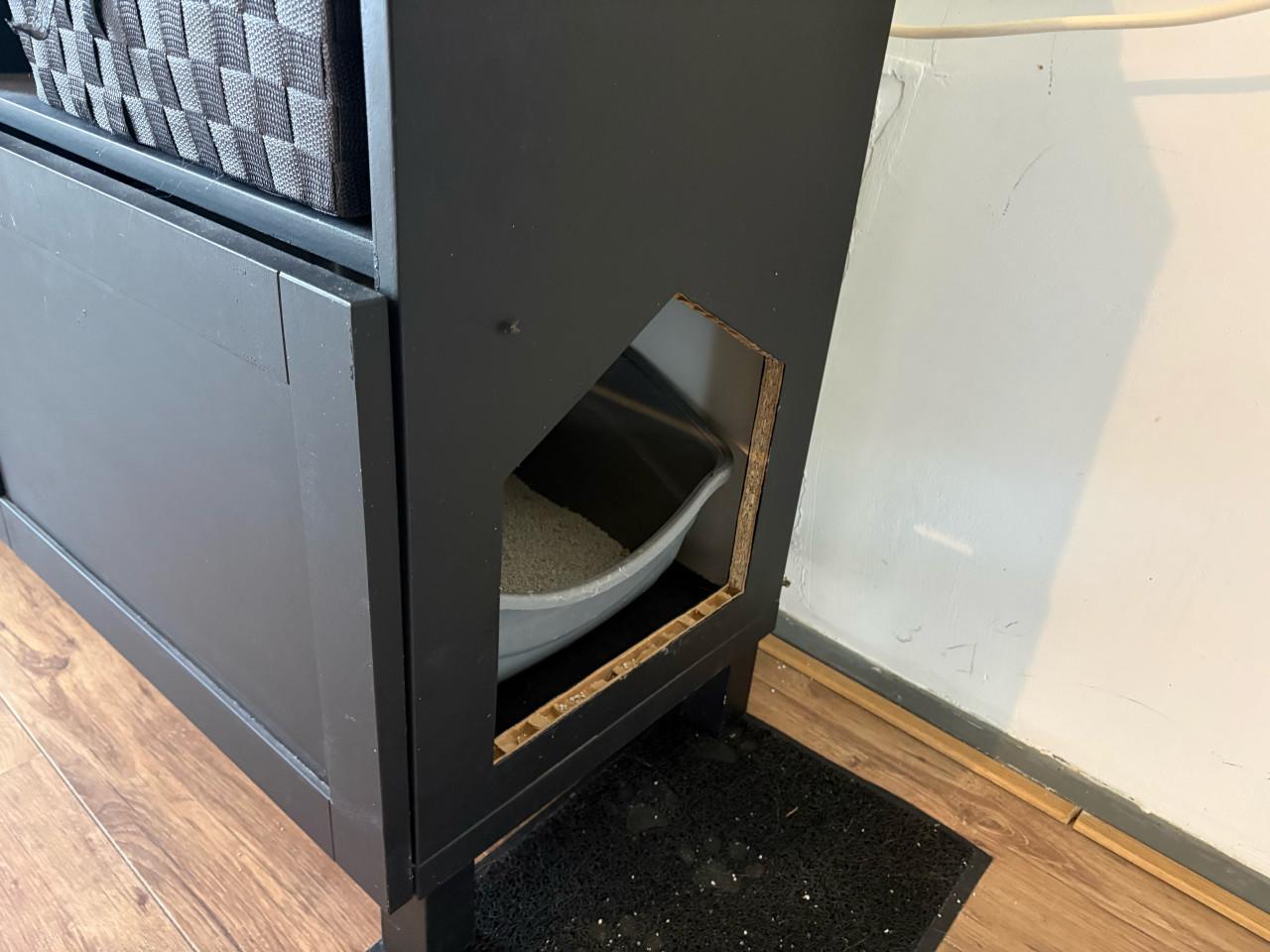 Dressoir met ruimte voor kattenbakken