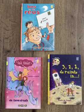 Drie AVI boekjes van uitgeverij Kluitman