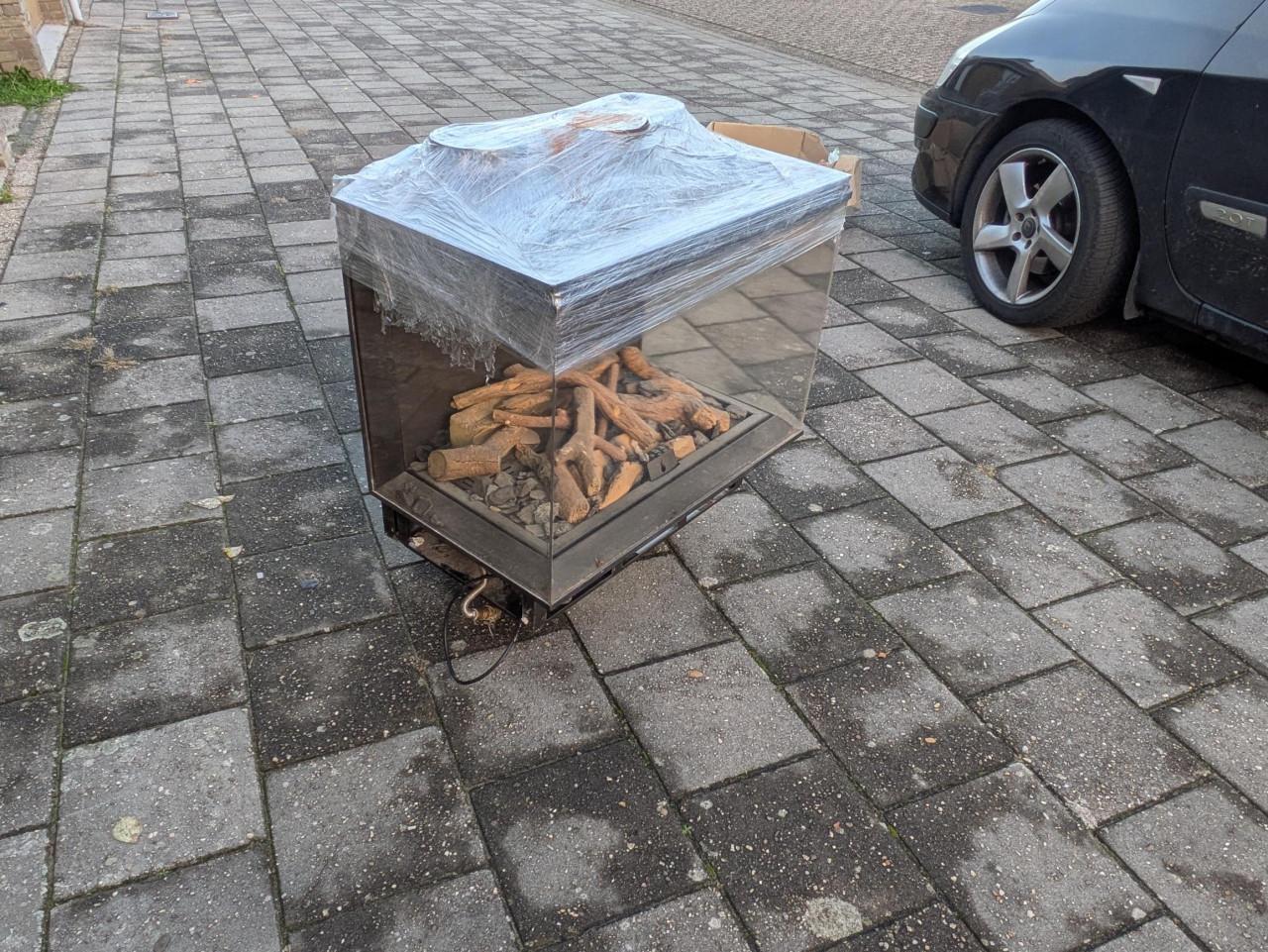 Gesloten gashaard 3-zijdig glas