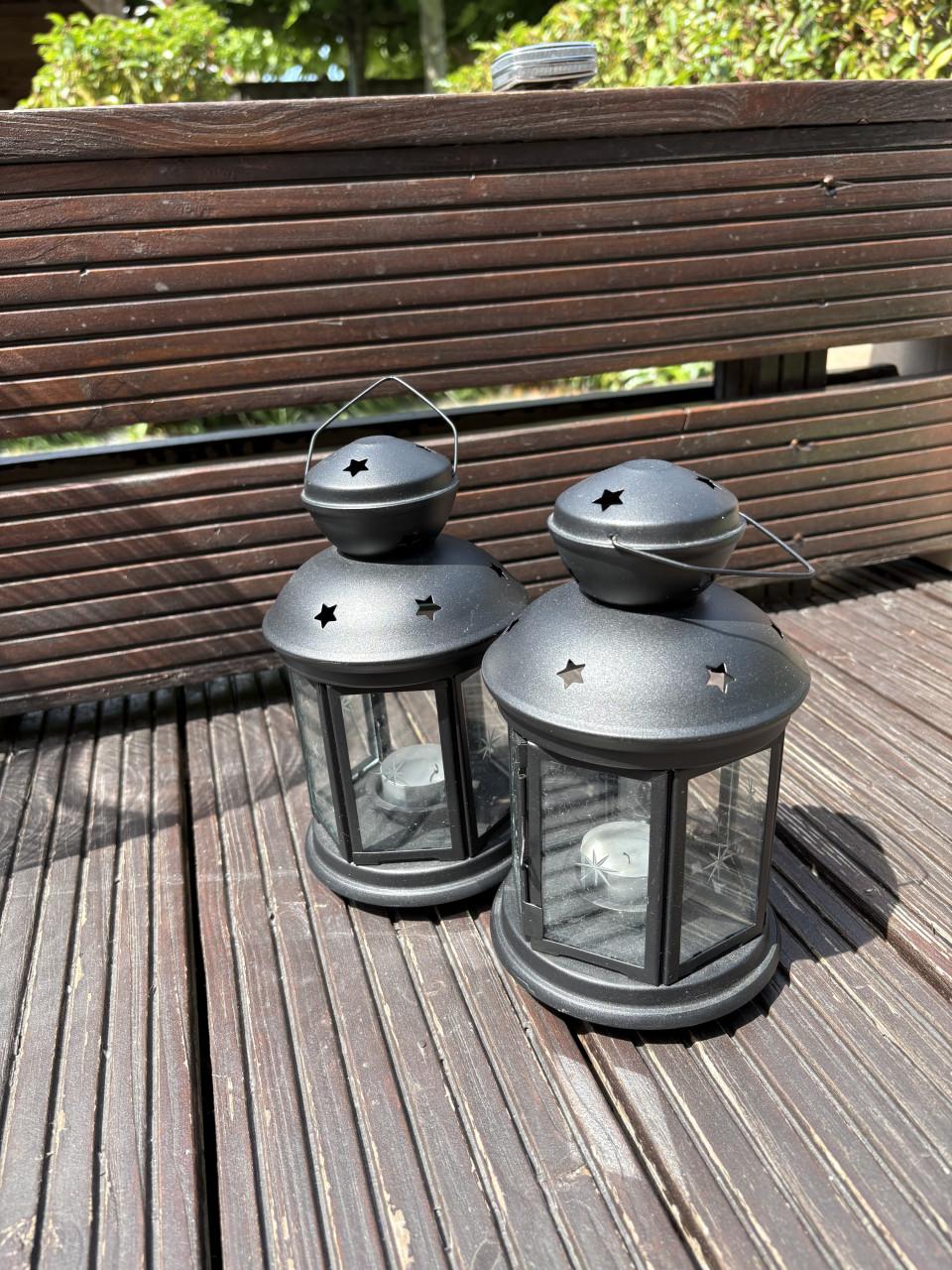 2 kaarsen lantaarns