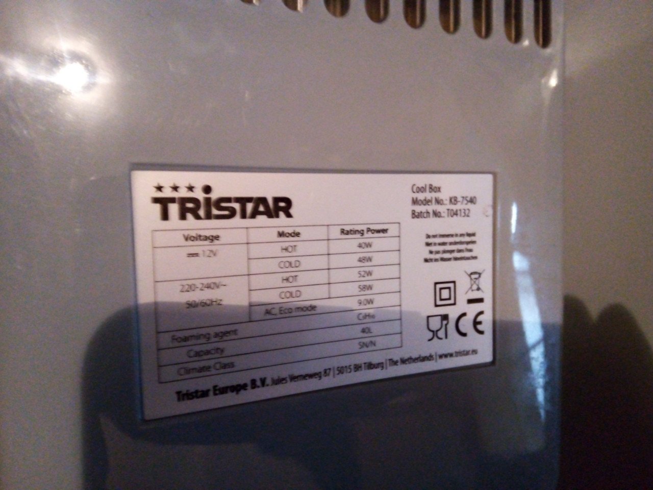 Koelbox tristar 40 l