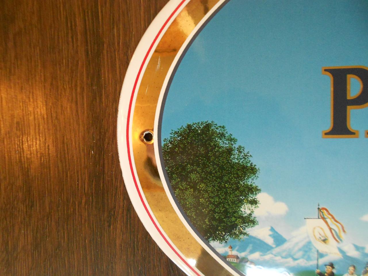 Emaille reclamebord plaat schild Paulaner bier