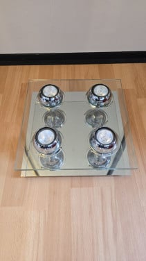 Plafonlamp met 4 spots en spiegel