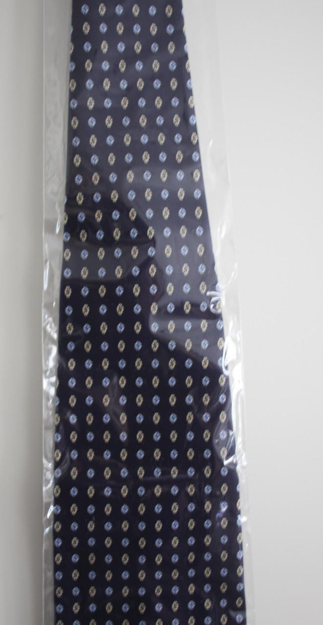 Nieuwe stropdas donkerblauw met patroon