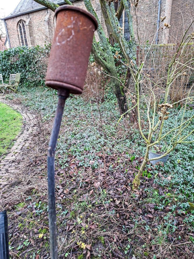 Gasbrander met 8m slang, gasfles, op steekkar