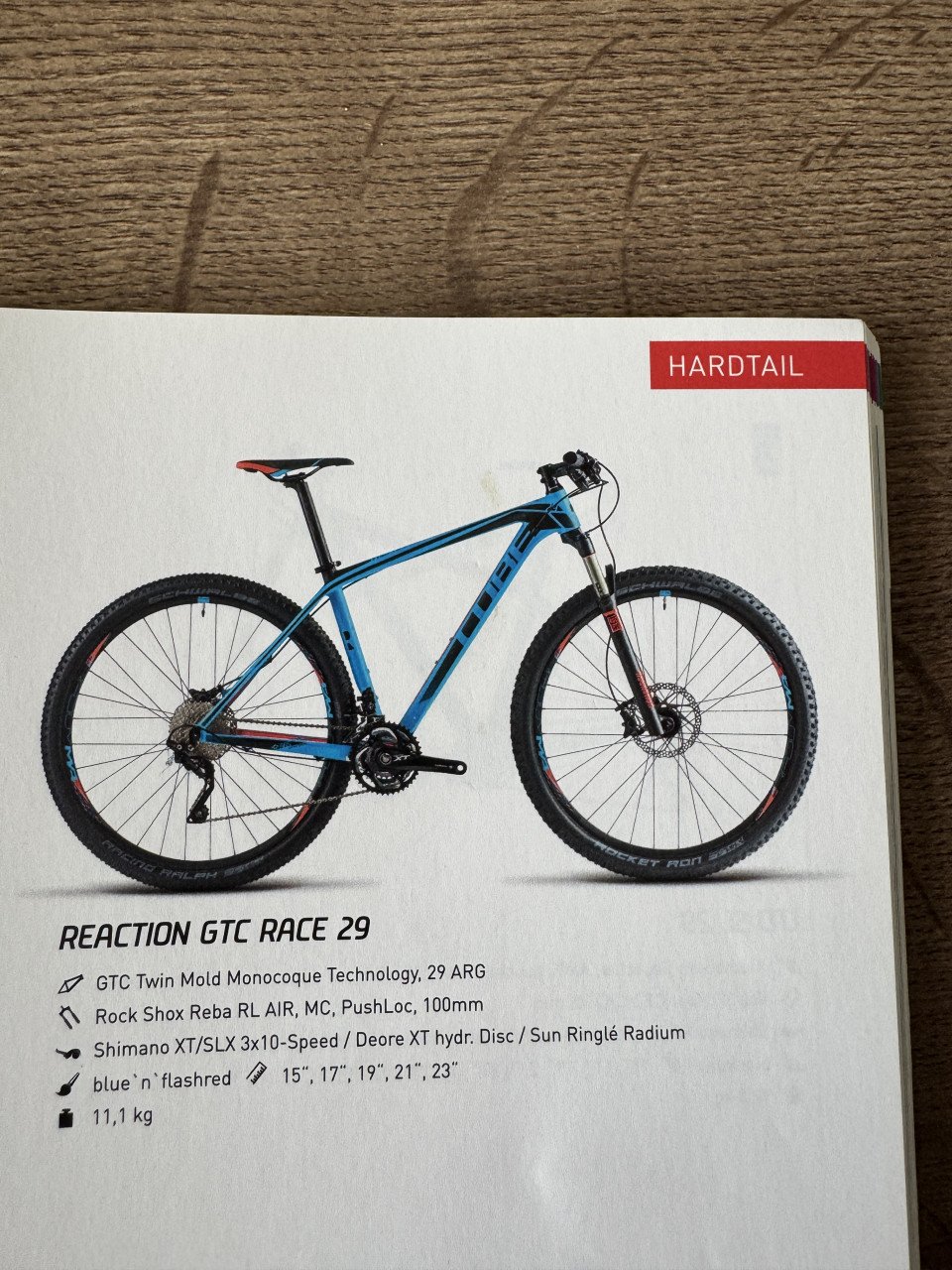 Cube Reaction GTC Race 29'er Carbon