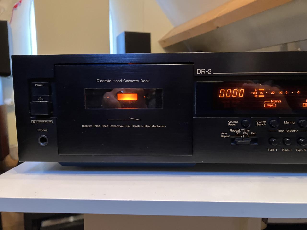 Nakamichi DR-2 3 koppen dual capstan cassettedeck bijna nieuw garantie