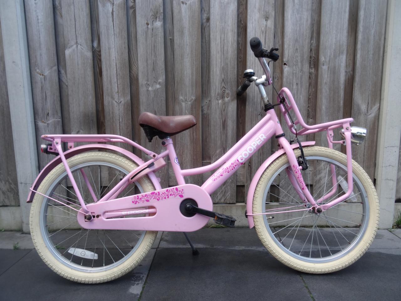 🌸 Te koop: Popal Cooper 20-inch kinderfiets – Roze 🌸