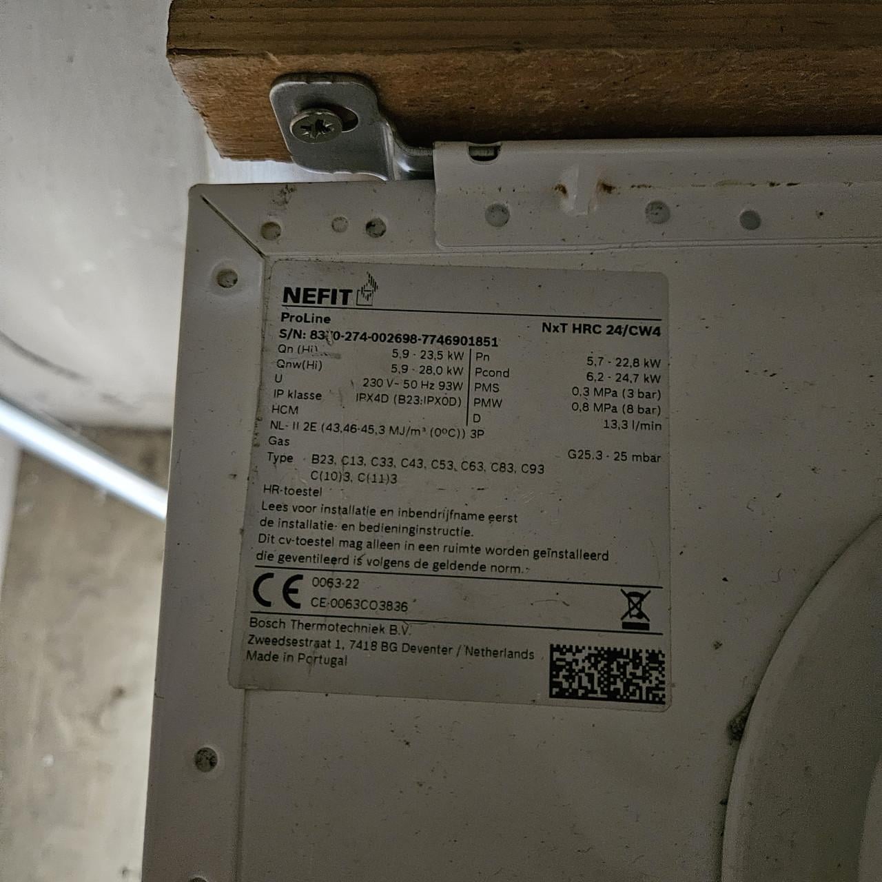 CV nefit nxt combiketel HRC 24/ CW4