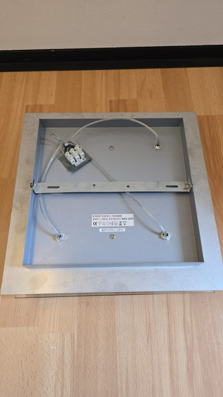 Plafonlamp met 4 spots en spiegel