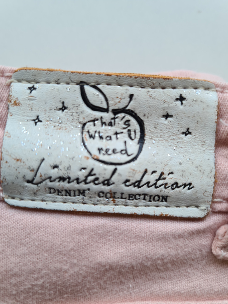 Roze skinny stretch spijkerstof broek van Benetton Maat 152