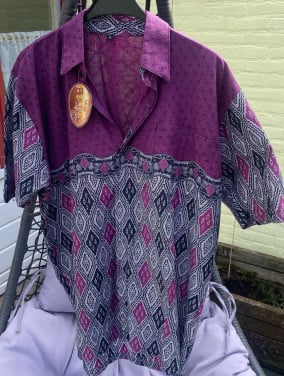 Heren blouse 🩶🖤💜