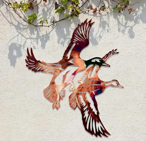 Muurdecoratie vliegende Eenden