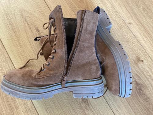 Suède meisjes/dames veter-boots