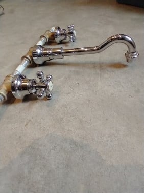 3 gats wastafel kraan chroom Engelse stijl