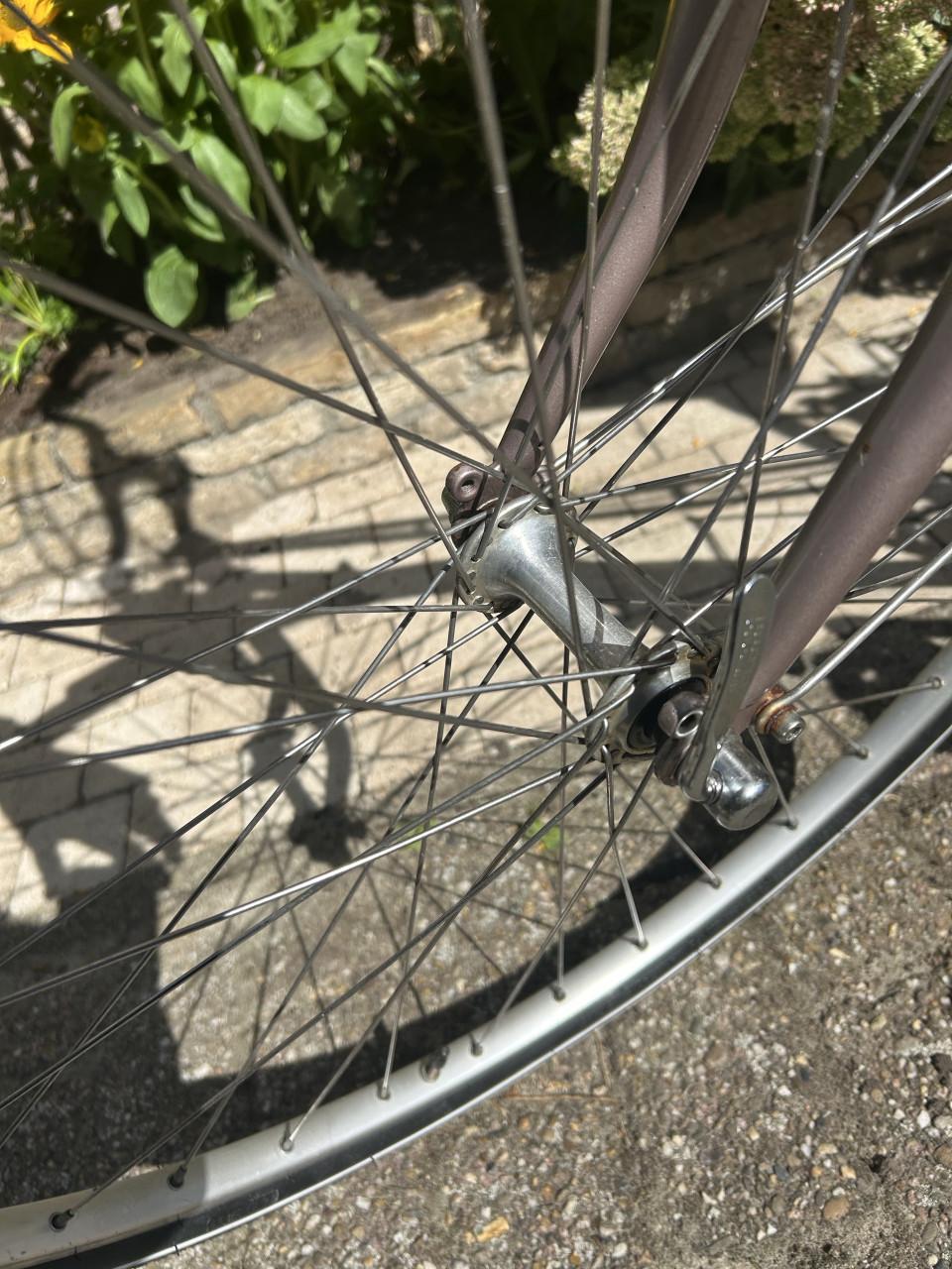 Dames fiets Koga Miyata 28 inch. 21 versn. velgrem verlichting. OK!