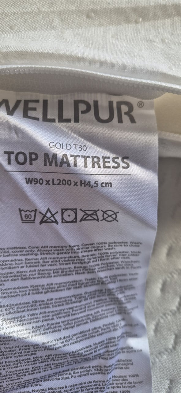 1 persoonsbed inc topper