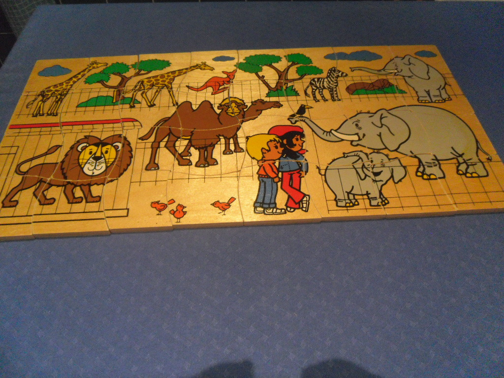 GROTE HOUTEN PUZZEL IN KIST 60 X 90 CM IN 3 DELEN