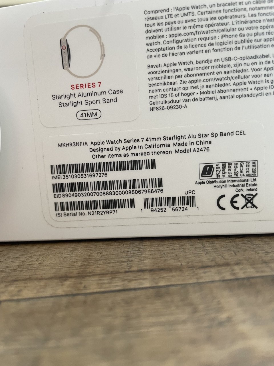 Apple Watch 7 41MM starlight cellular