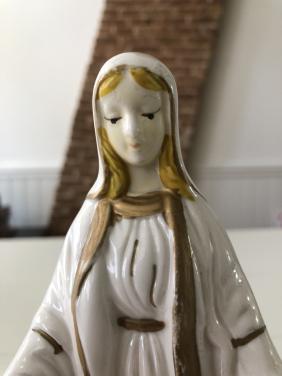 Lief brocante porseleinen heilig Maria beeldje
