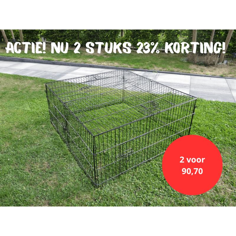 Bij 2 stuks 23% korting! Stevige Konijnenren/Kippenren Nieuw