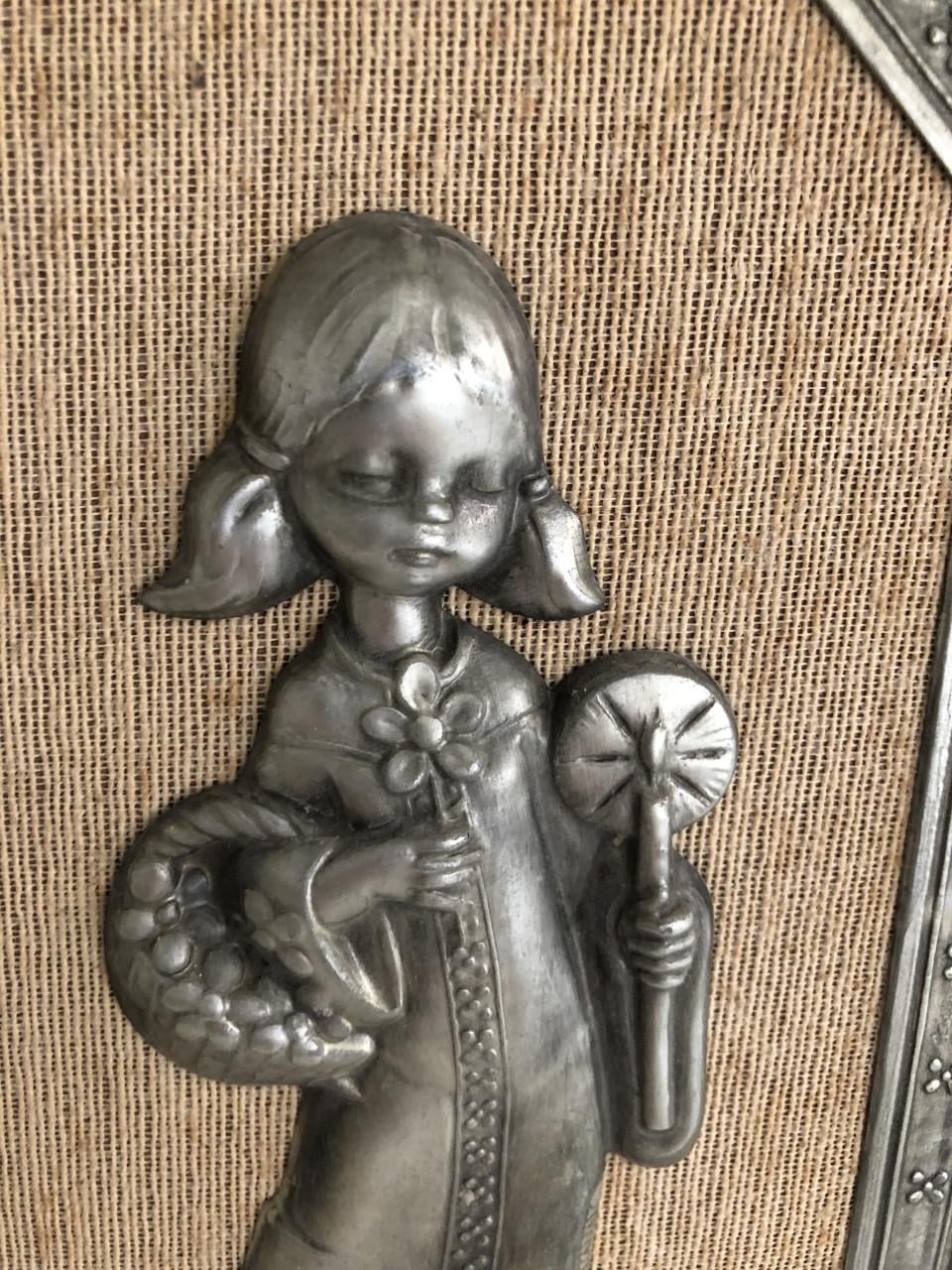 Lieve brocante hanger met heilig figuurtje