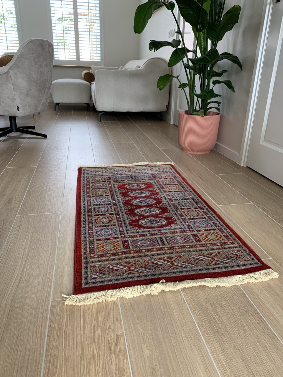 ❣️Prachtig Sfeervol Handgeknoopt Vintage Vloerkleedje❣️Nieuwstaat❣️