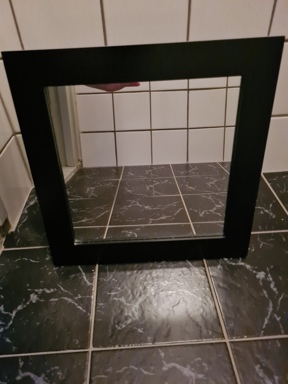 Kastje toilet/badkamer met spiegel