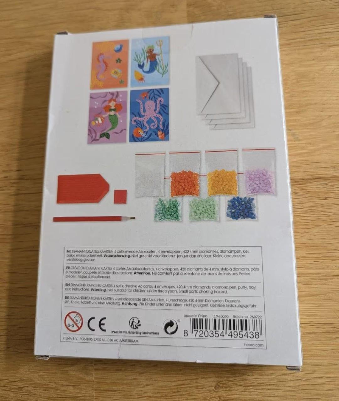 Diamantcreaties kaarten van de Hema