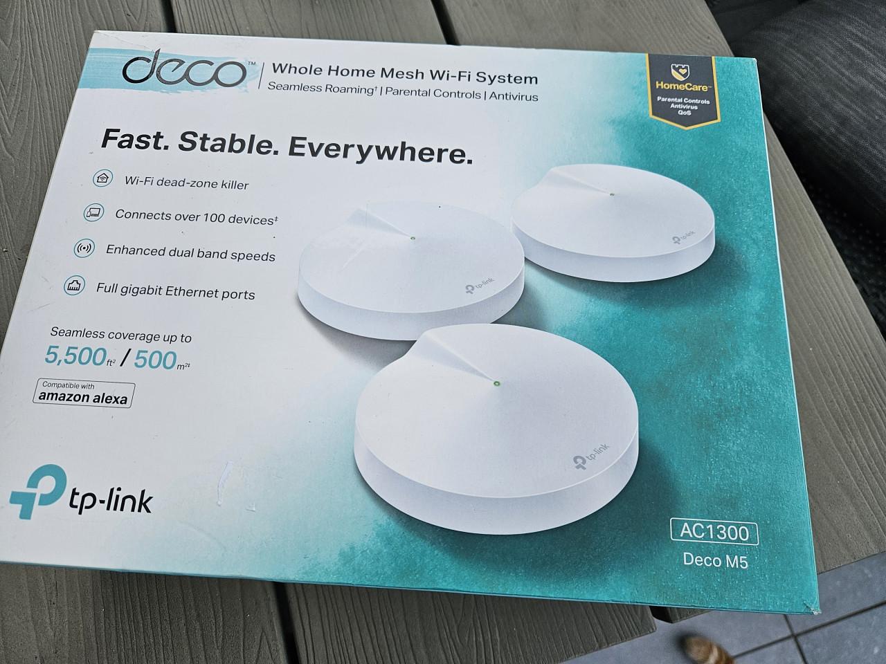 TP-Link Deco M5 AC1300 Whole Home Mesh Wi-Fi Systeem
