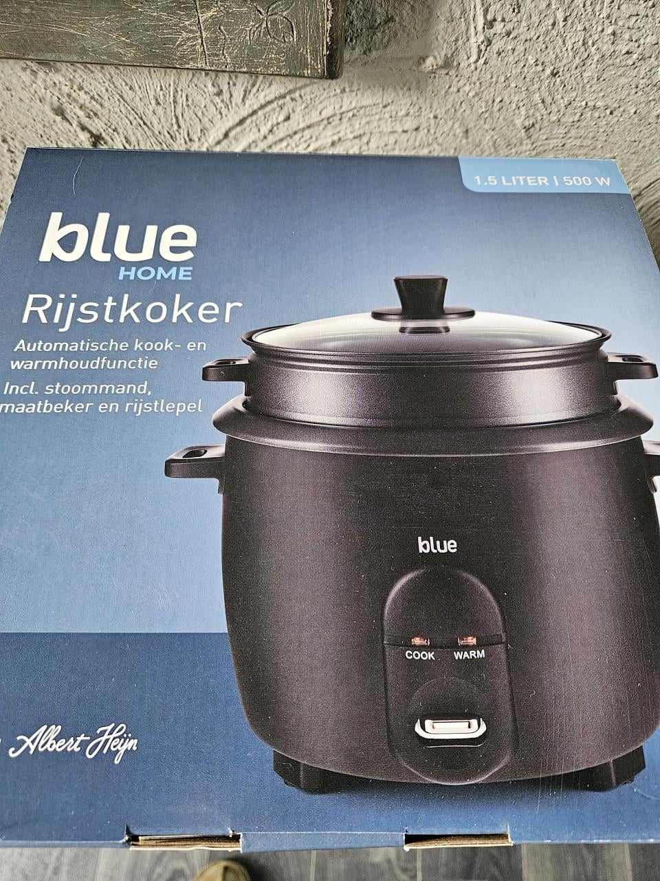Blue Home Rijstkoker 1.5L 500W - Nieuw in doos