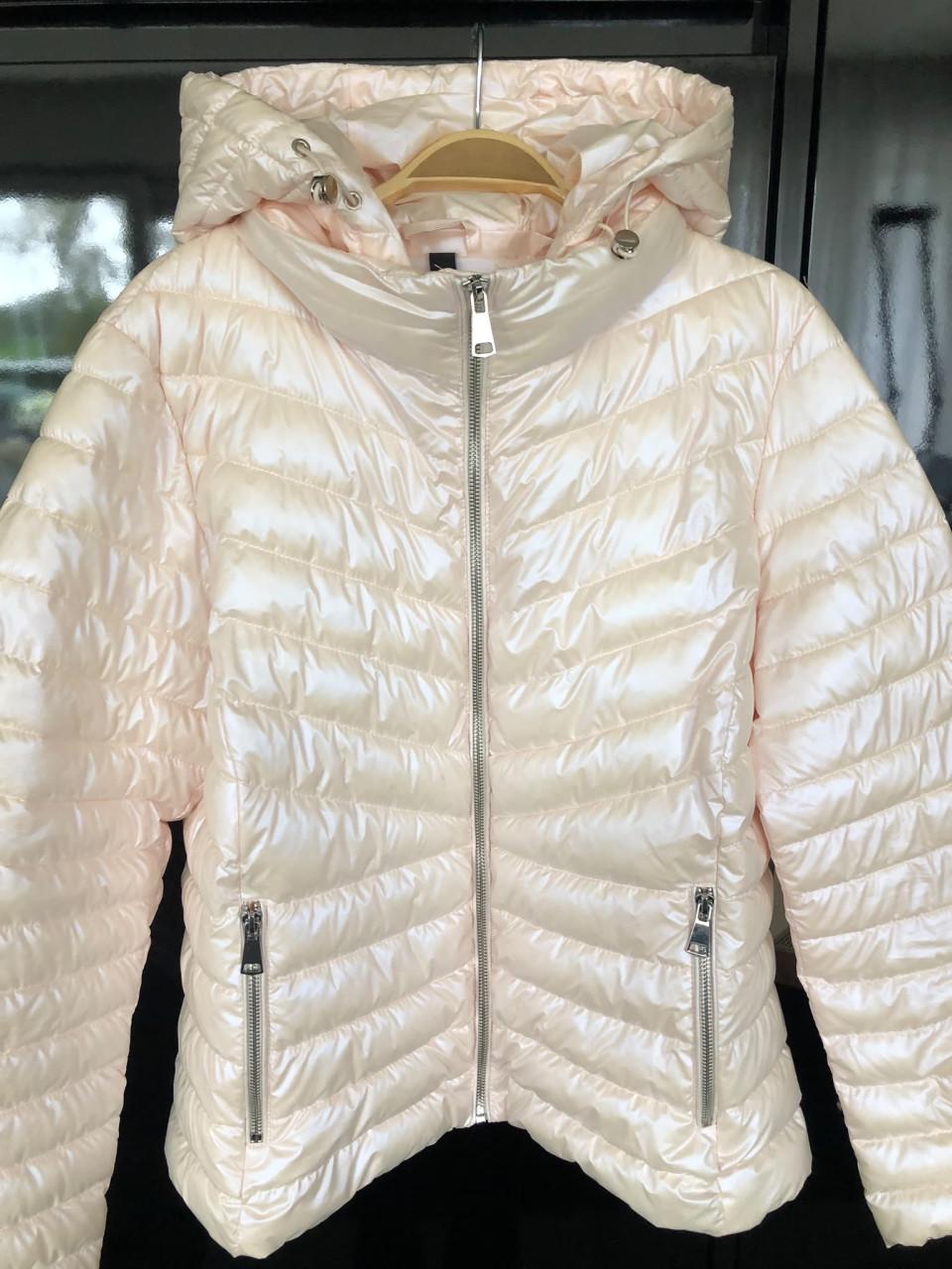 Glimmend roze donzen damesjack