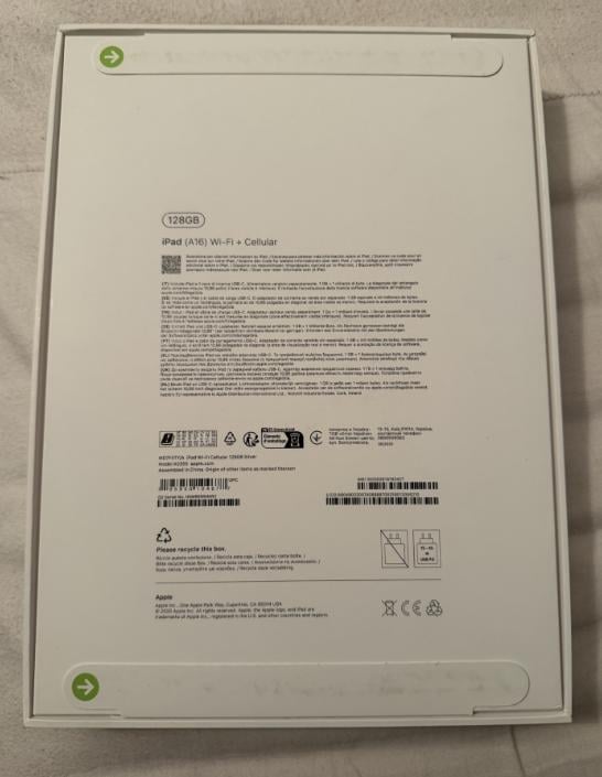 APPLE iPad(2025) - A16 - 11 inch - 128 GB - Silver - Wifi+Cellular -NIEUW-