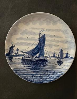 Wandbord Delft-blauw