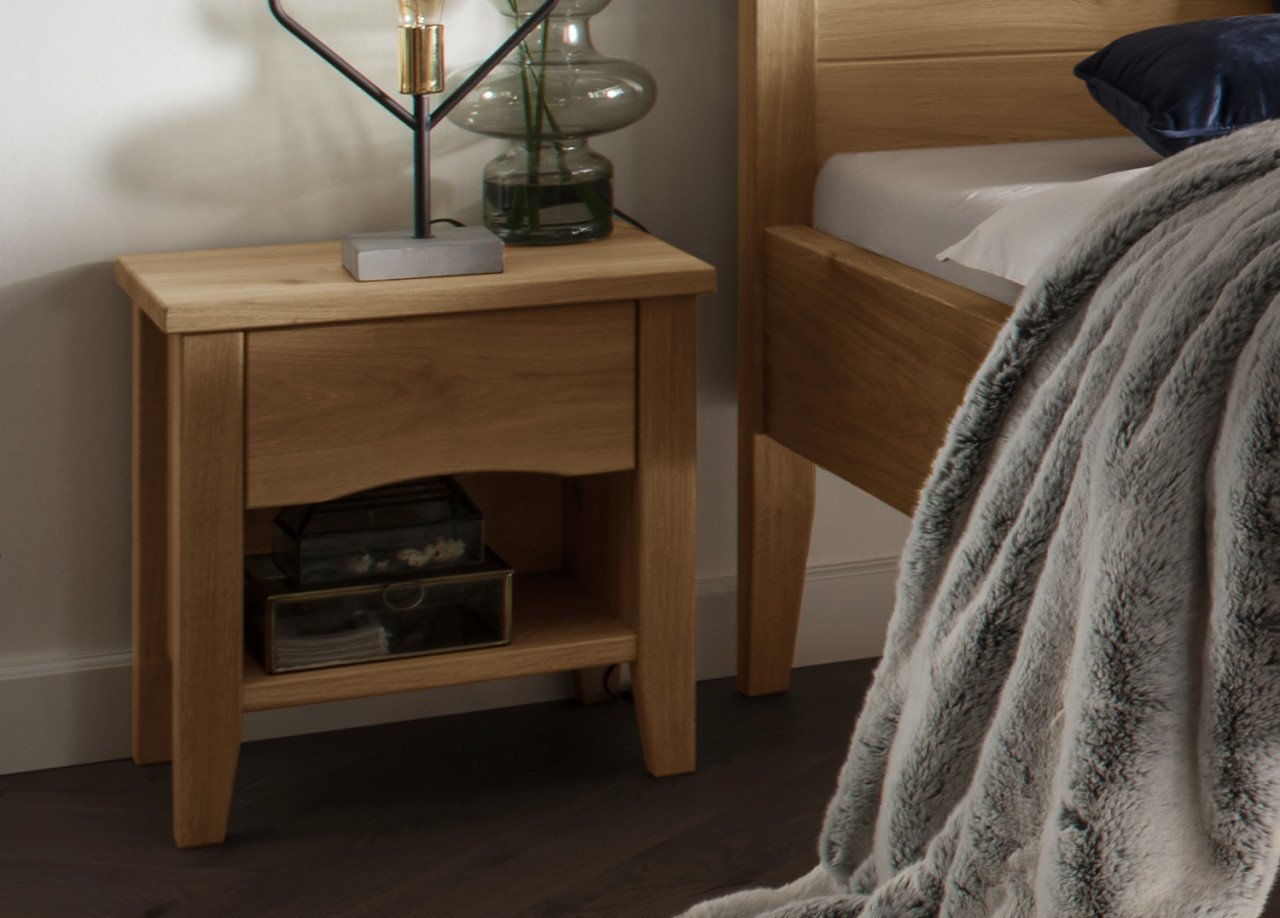 Comfort bed 140/ 160/ 180/ 200 cm. Massief beuken of wildeiken hout.