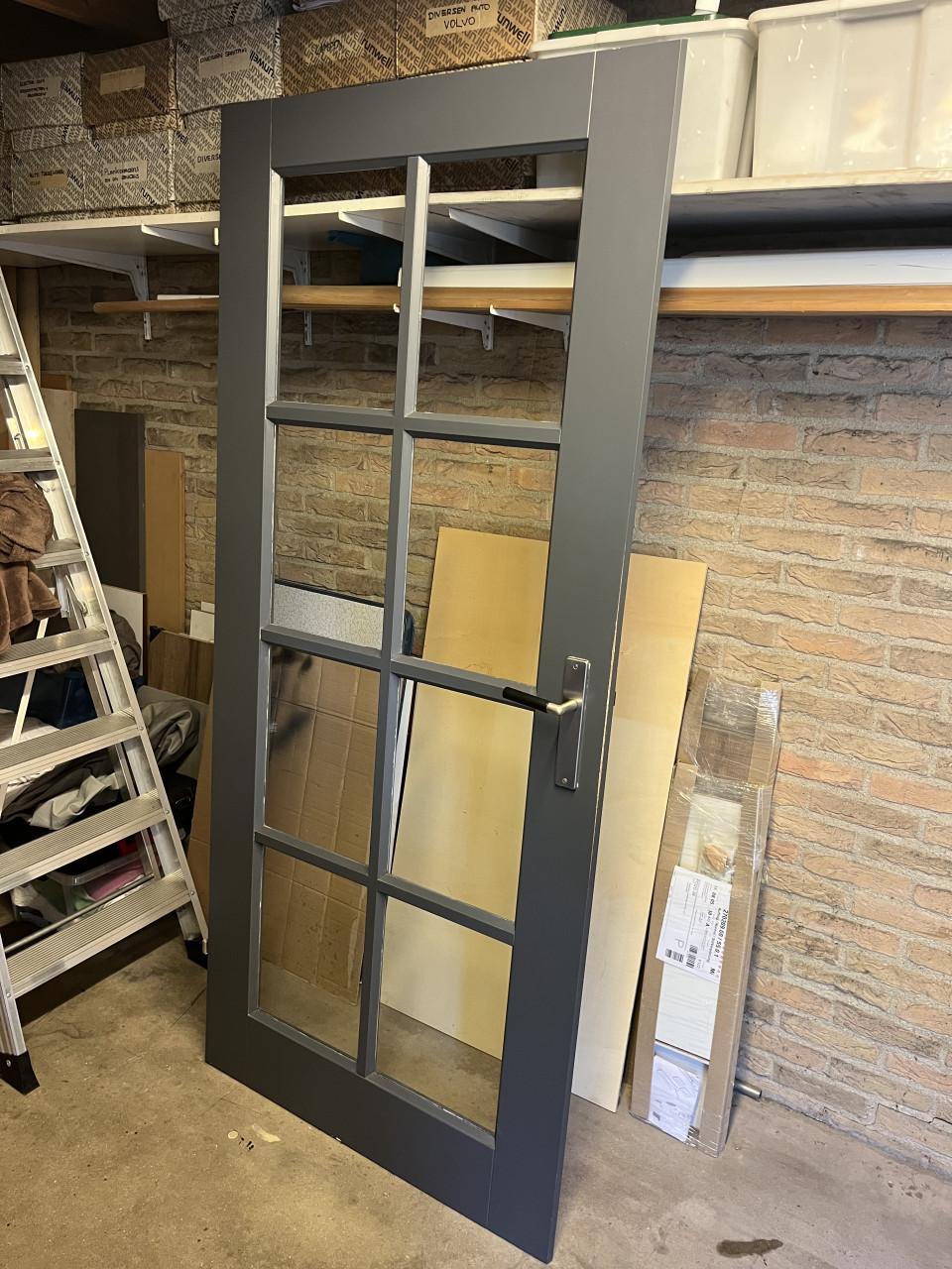 Opdekdeur met glas Linksdraaiend