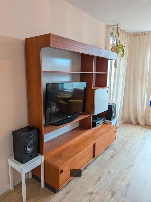 Vintage teak wandmeubel