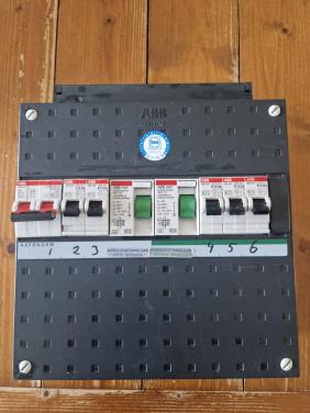 ABB Groepenkast met hoofdschakelaar, 5 groepen, 2 aardleks